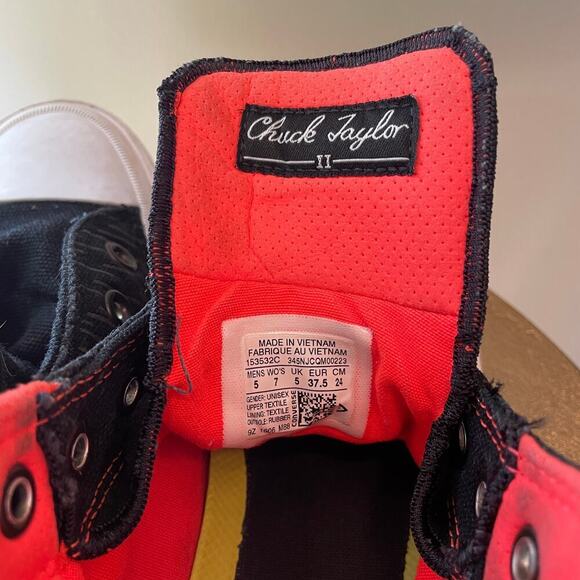 Converse Chuck Taylor All Star II Hi Shield | Reflective Black Lava, Size 5M/7W - Picture 7 of 9